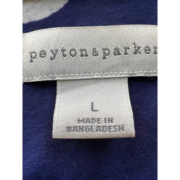 NWT peyton & parker Women's Blue/White Polka Dot Wrap Dress Large - Picture 3 of 9